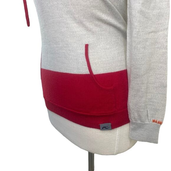 Kjus CELERINA Hooded Merino Wool Long Sleeve Pullover Sweater size 36/Small Gray - Picture 2 of 9